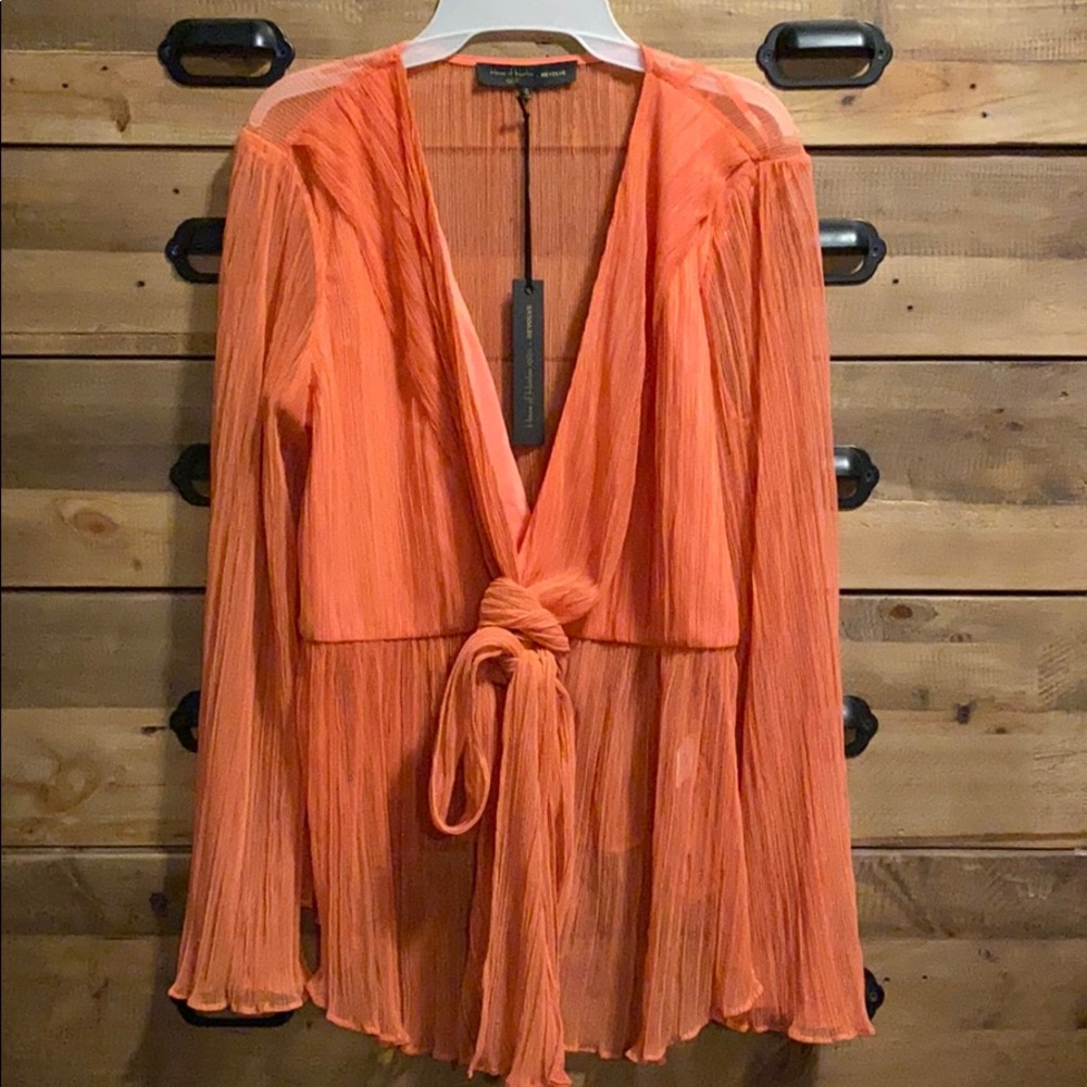 X REVOLVE Meriem Blouse in Coral
